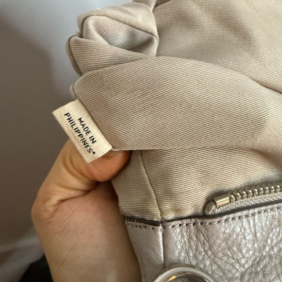 COACH GRAY LEATHER ISABELLE SHOULDER BAG - Picture 5 of 9